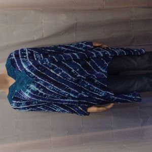 CATHERINE'S tie dyed patterned blouse